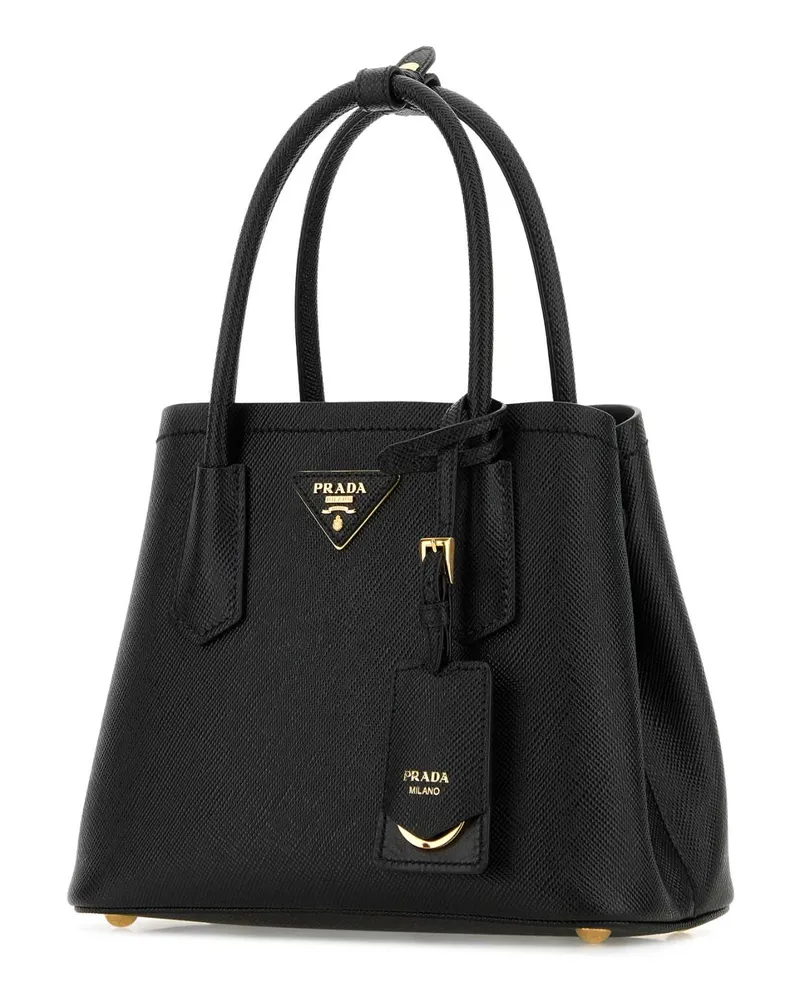 Prada Women's Black Leather Handbag Nero Vitello Borse A Mano Bag Black