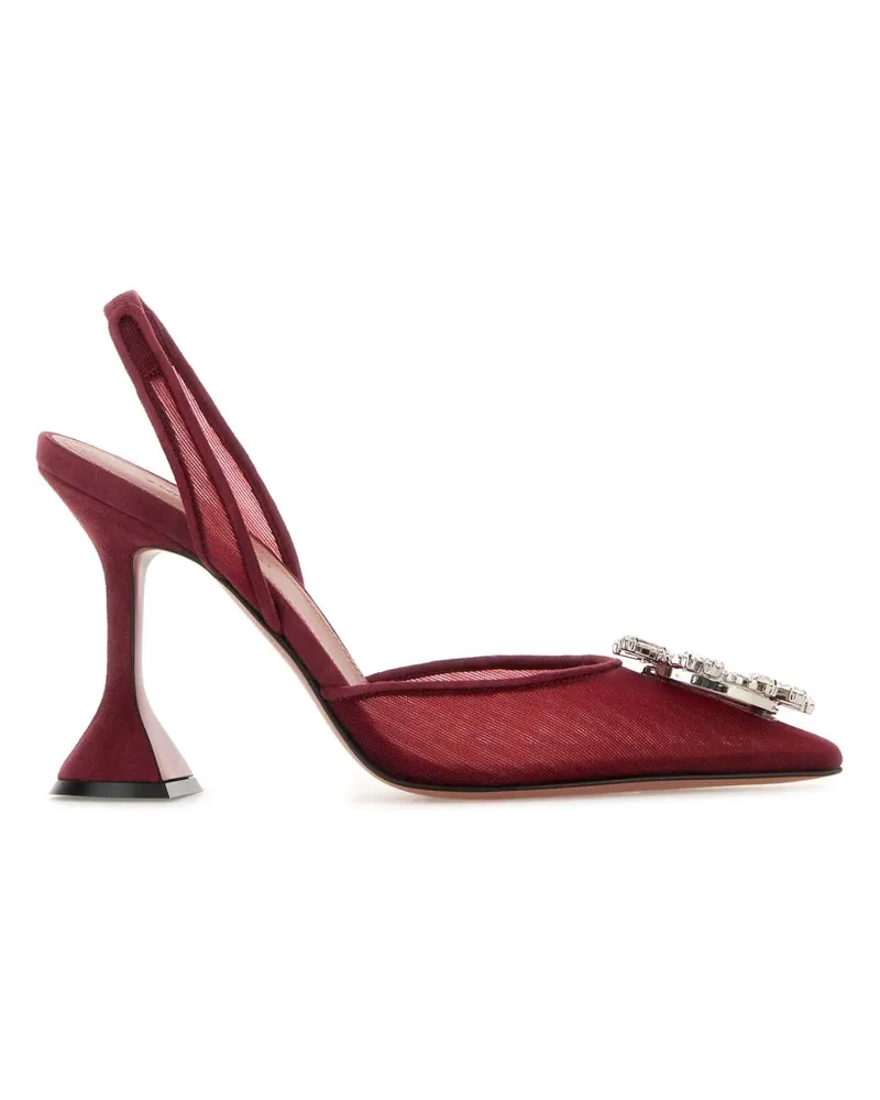 Amina Muaddi Begum Slingback Heel — Red Red