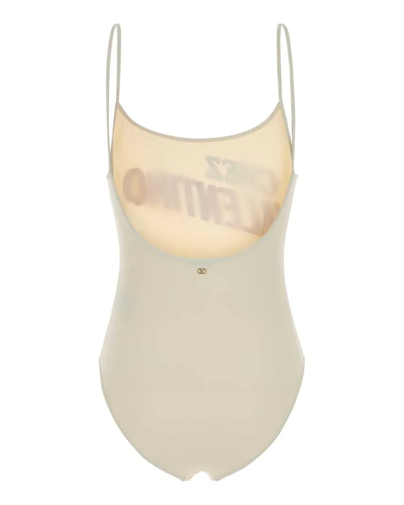 Valentino Garavani Patt Swimsuit — Beige Beige