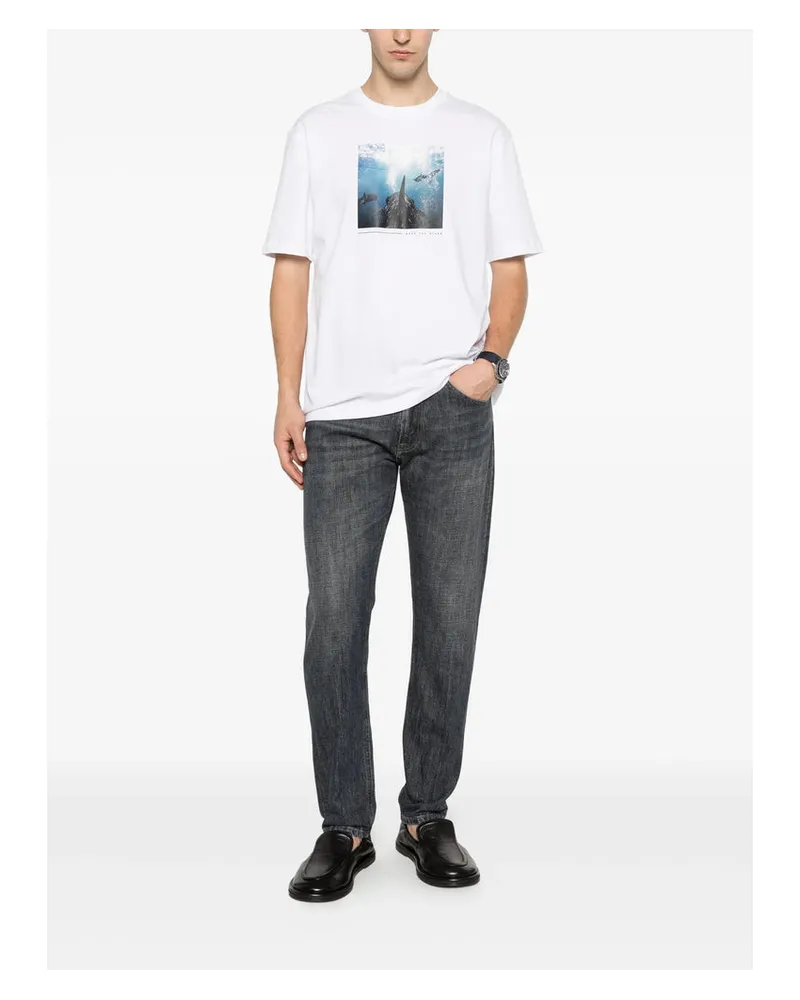 HUGO BOSS Photographic Print T-Shirt — White White