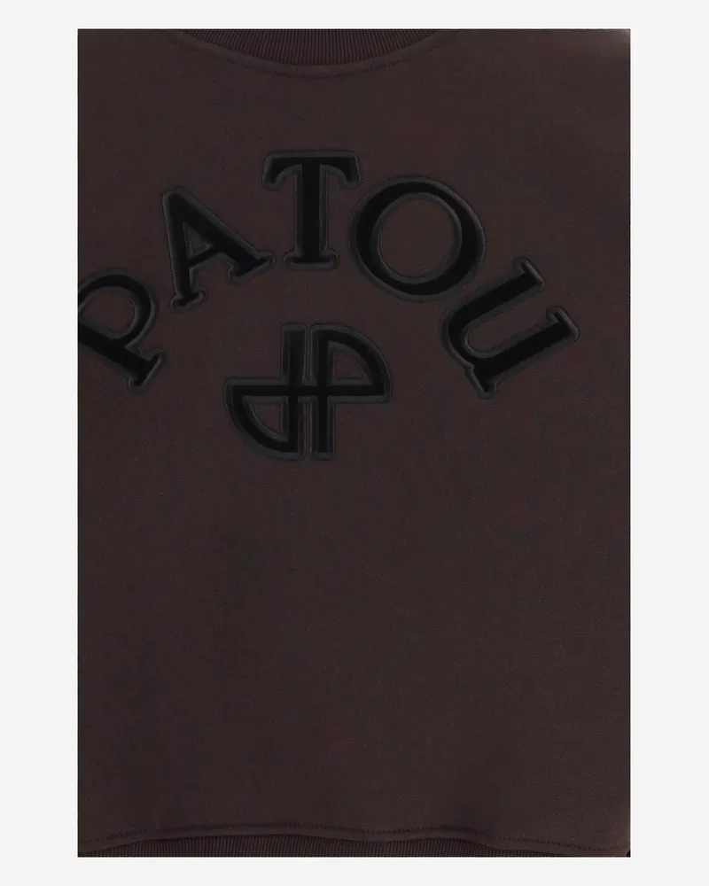 Patou Cotton Logo Sweatshirt — Brown Brown