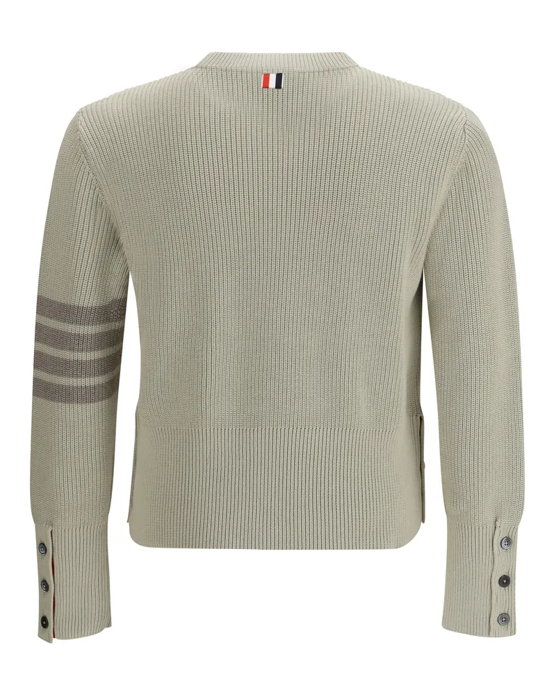 Thom Browne Men's 4-Bar Sweater Beige Cotton Beige