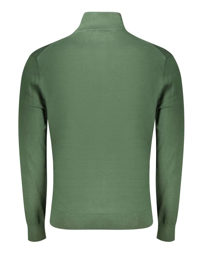 Timberland Half-Zip Cotton Sweater — Green Green