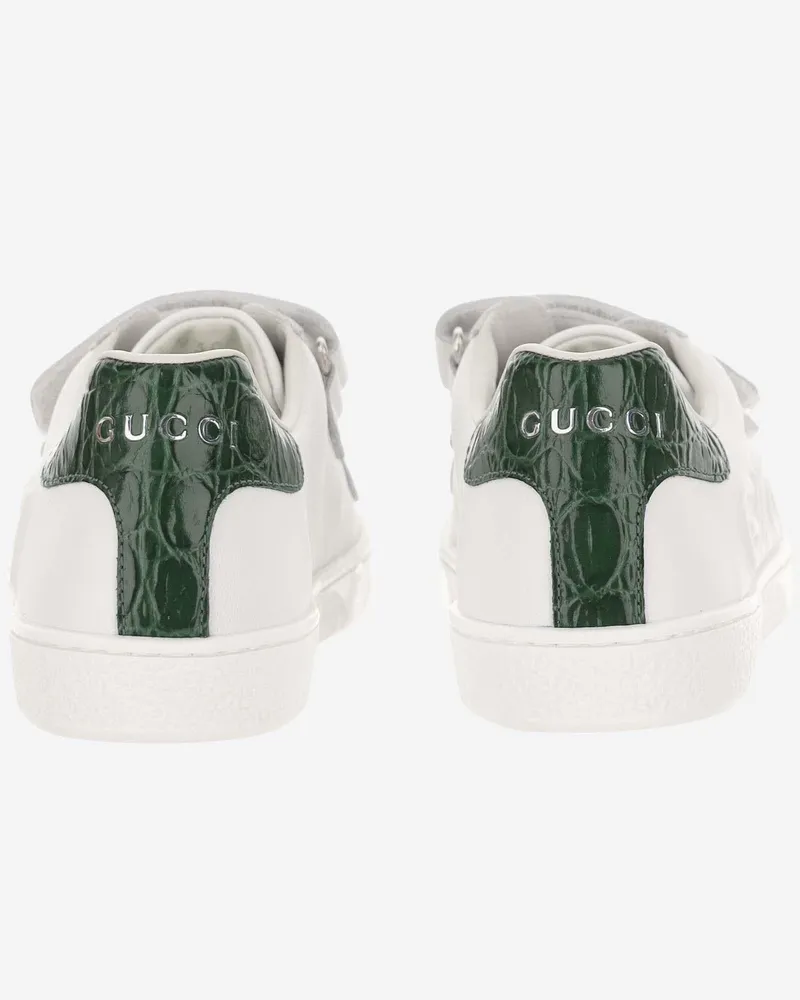 Gucci Boys' Sneakers Ace White Leather Trainers White