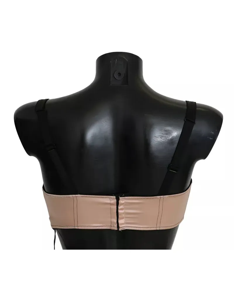 Dolce & Gabbana Women Black Straps Pink Balconcino Bra Clothing Pink