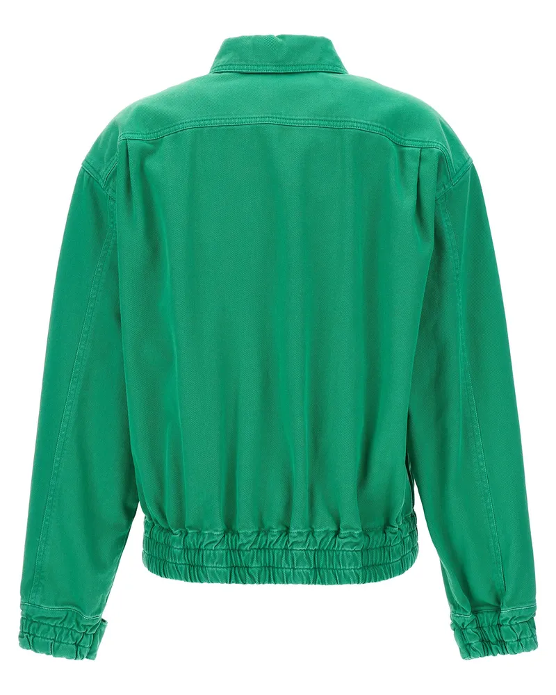 Max Mara Women's Bicolor Cotton Full-Length Jacket Clothing Green