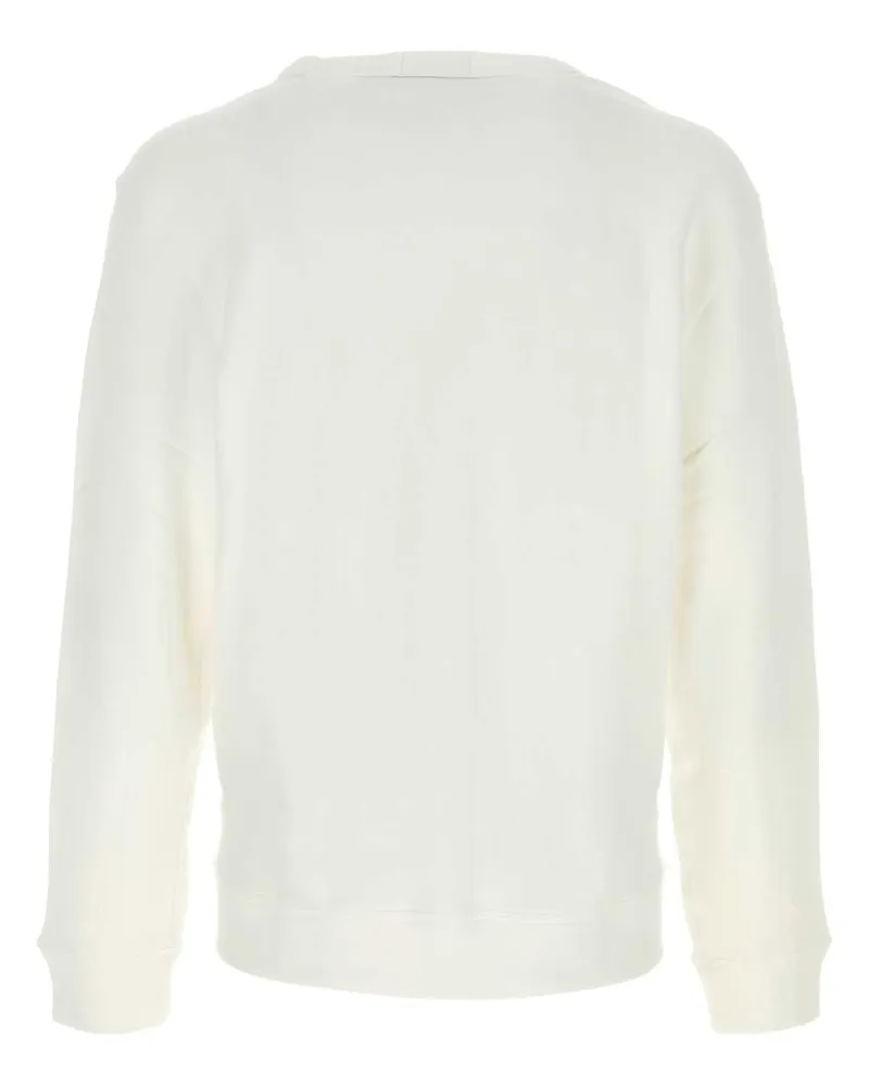 Ralph Lauren Men's Logo-Embroidered Cotton Sweatshirt White Polyester Sweater White