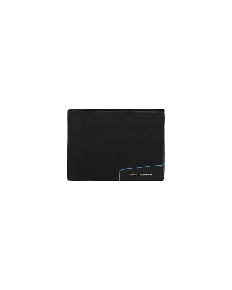 Piquadro Men's Wallet Black Recycled Nylon Bags Black