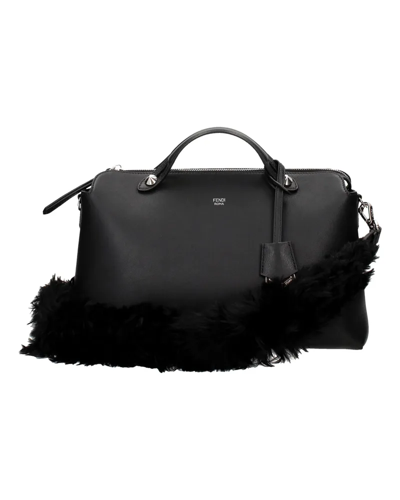 Fendi Women's Black Leather Shoulder Bag Black