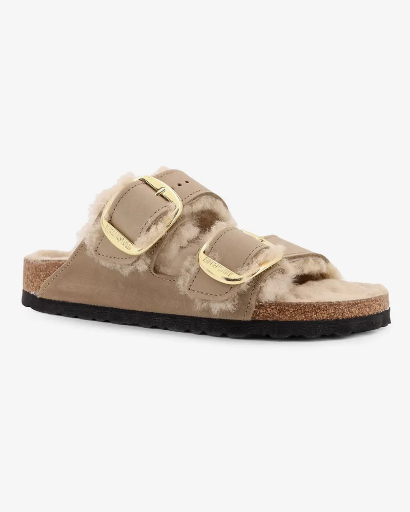 Birkenstock Women's Sandals Arizona Shearling Beige Leather Beige