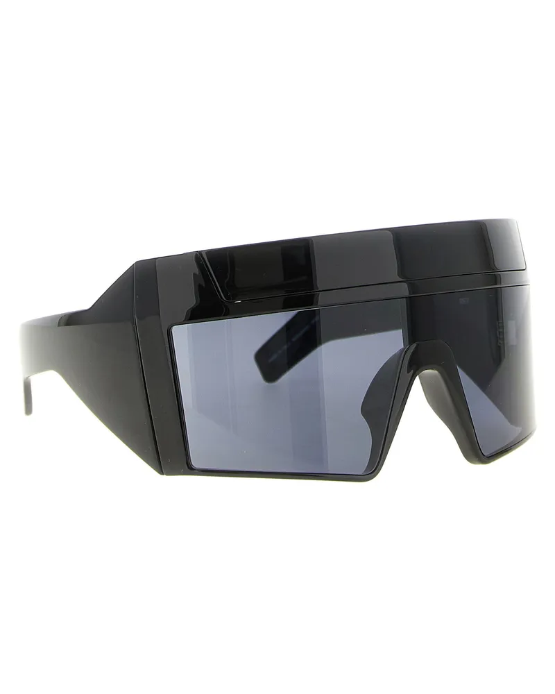 Rick Owens Mask Visor Sunglasses — Black Black