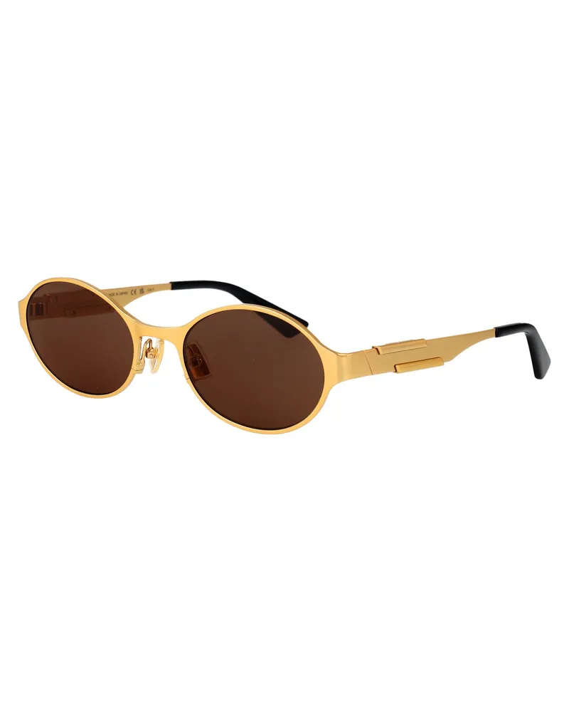 Bottega Veneta Unisex Sunglasses Bv1456s Gold Metal Gold