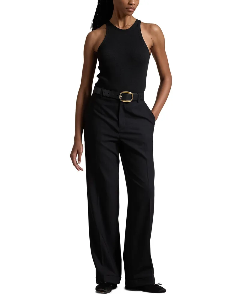 Ralph Lauren Women's Trousers Black Wool Black
