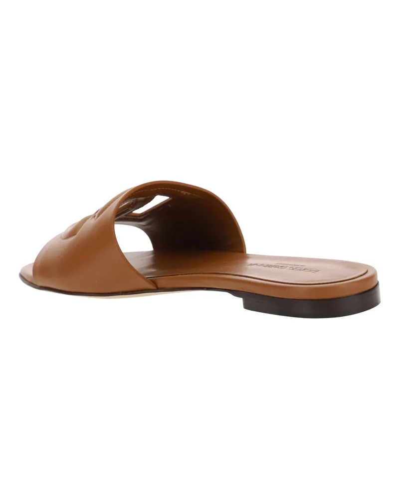Dolce & Gabbana Women's Sandals Millenials Light Brown Leather Brown