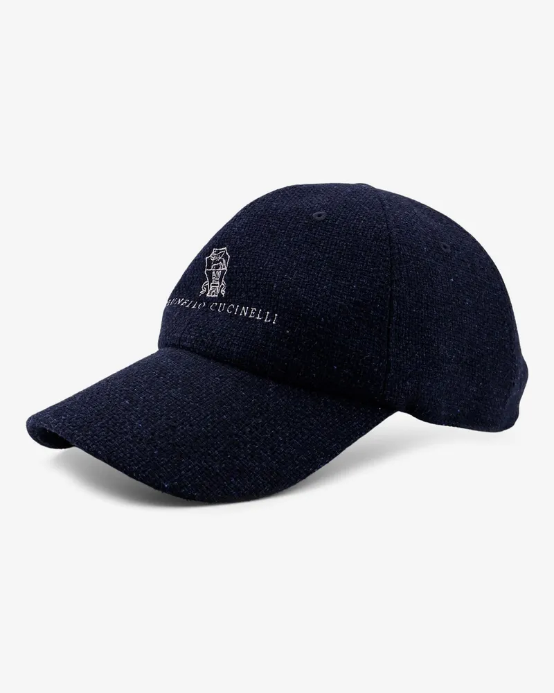 Brunello Cucinelli Men's Silk, Linen And Wool Hat Blue Navy