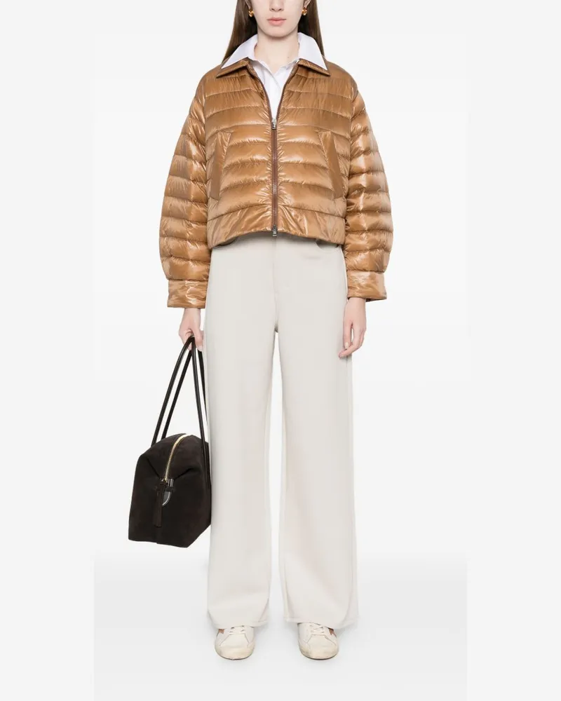 Herno Quilted Nylon Down Jacket — Camel Camel