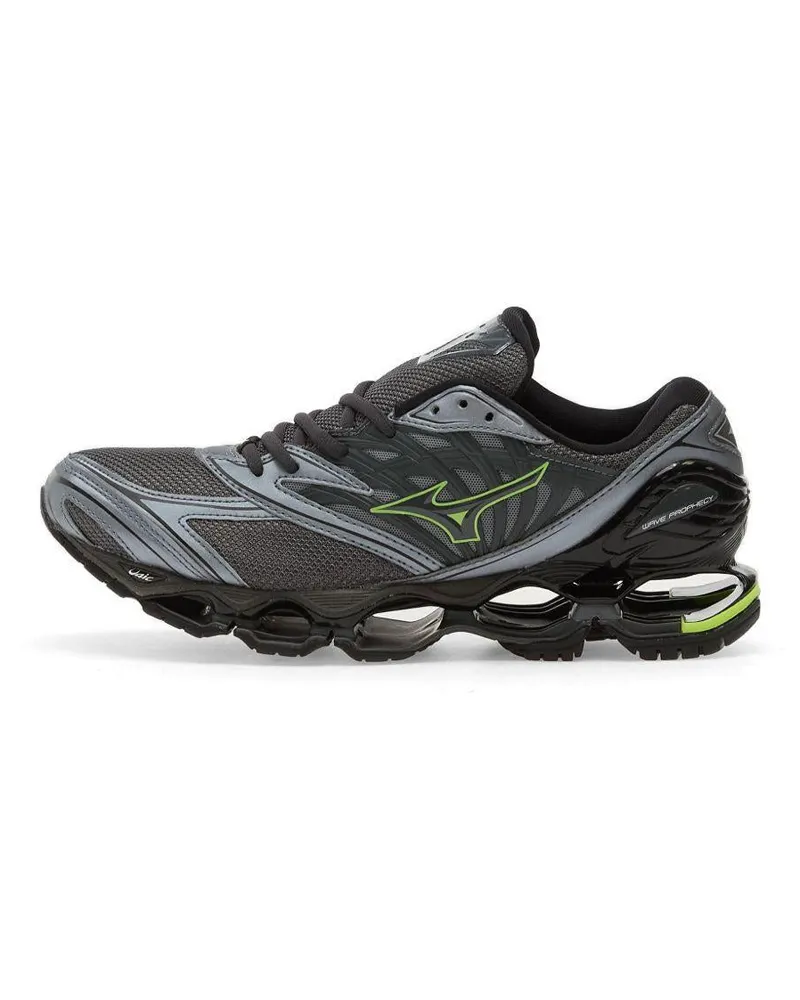 Mizuno Unisex Sneakers Wave Prophecy Ls Grey Mesh Trainers Gray