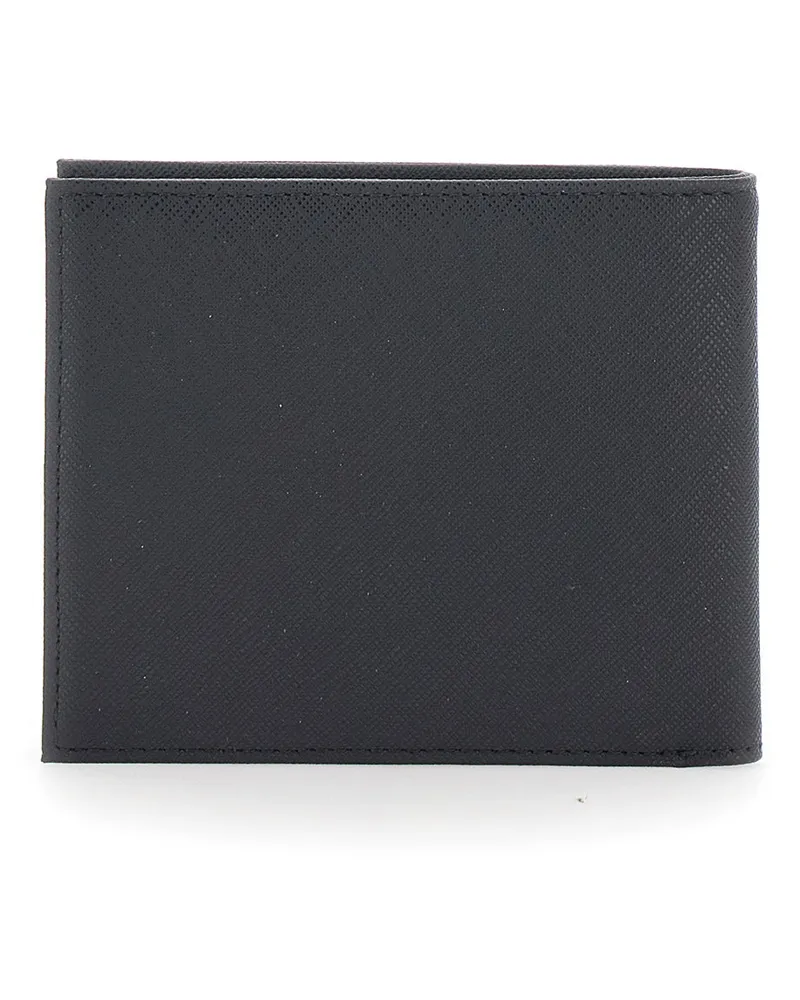 Emporio Armani Men's Bifold Wallet Black Tech Fabric Polyamide Black