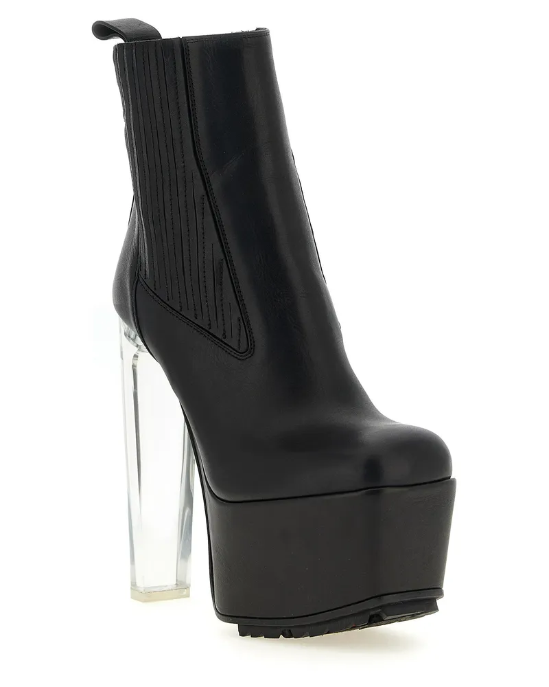 Rick Owens Beatle Kiss Ankle Boot — Black Black