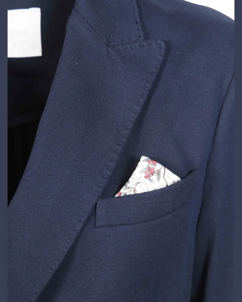 CIRCOLO 1901 Double-Breasted Cotton Blazer — Navy Navy