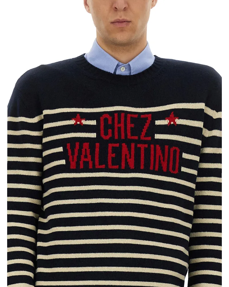 Valentino Garavani Virgin Wool Sweater — Blue Blue