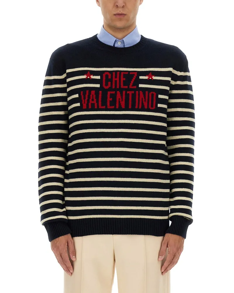 Valentino Garavani Virgin Wool Sweater — Blue Blue