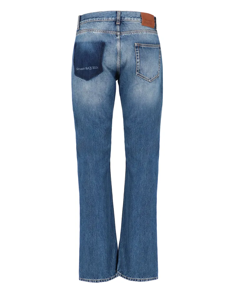 Alexander McQueen Men's Jeans Blue Cotton Blue