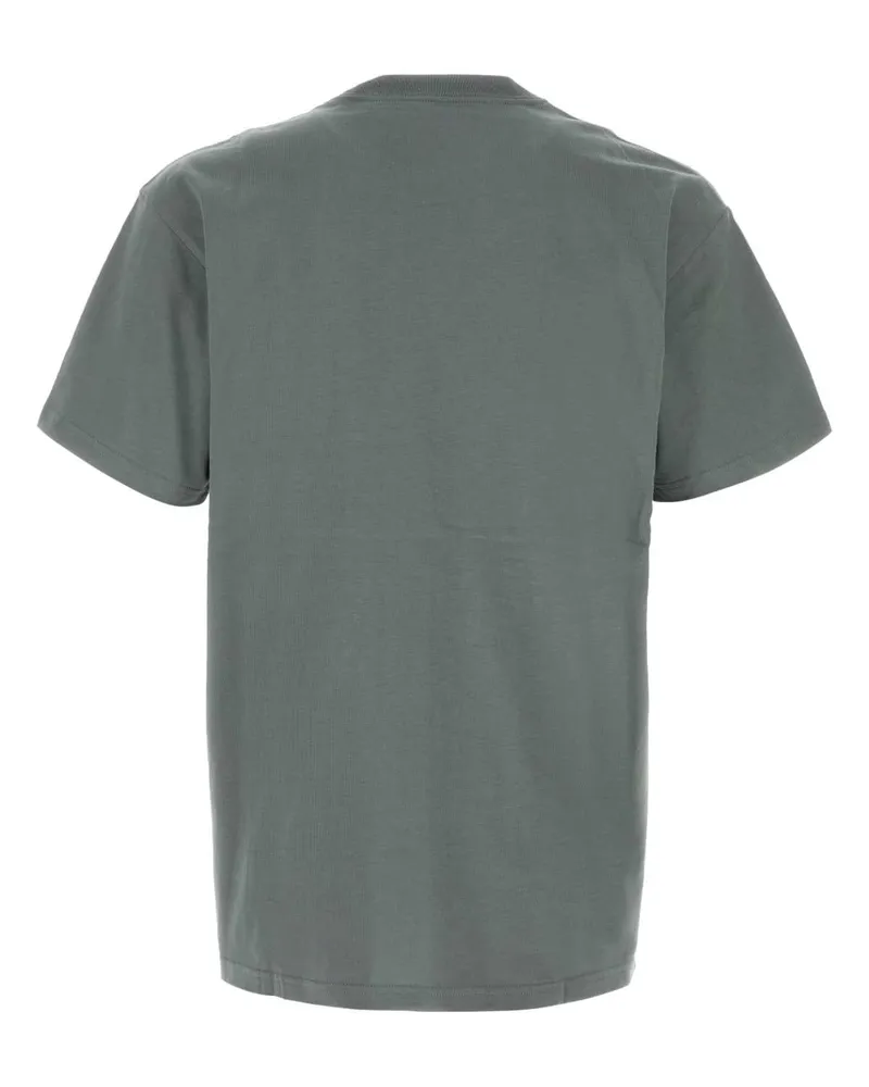 Carhartt WIP Men's Air Force Blue Cotton S-S Chase T-Shirt Cozybluegold Exterior Gray