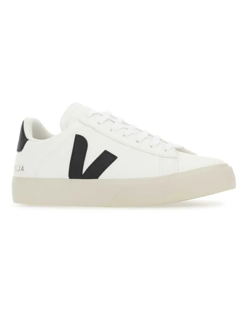 VEJA Unisex White Chromefree Leather Campo Sneakers Extrawhiteblack White
