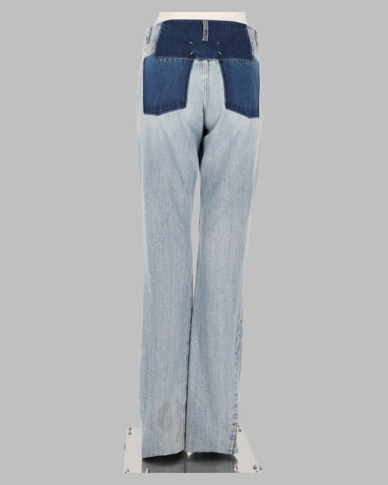 Maison Margiela Contrast Waistband Jeans — Blue Blue