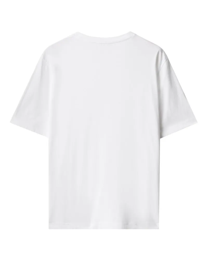 Kitsuné Fox-Patch Cotton T-shirt — White White