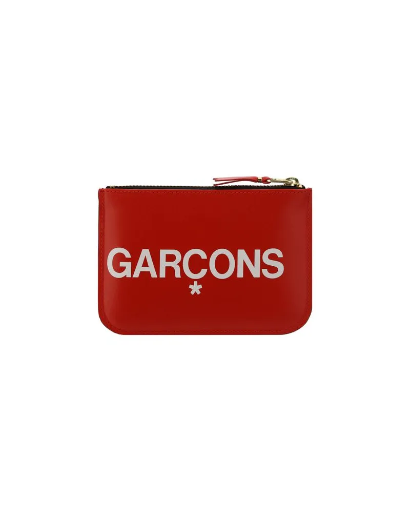 Comme des Garçons Men's Multicolor Calf Leather Bos Taurus Wallet Red