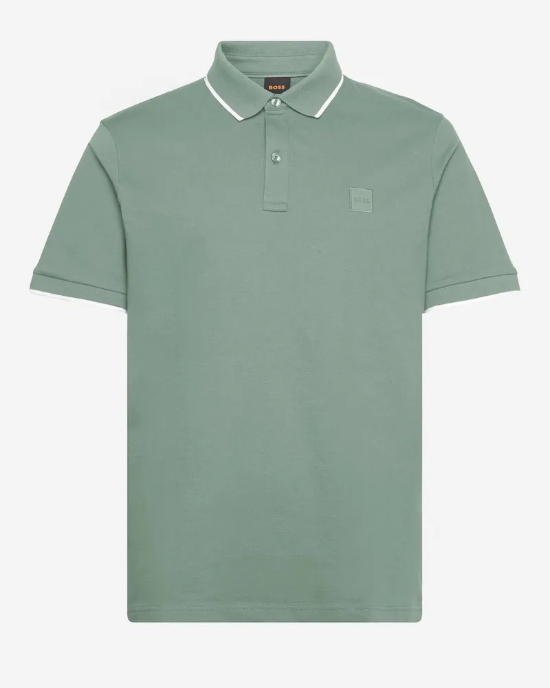 HUGO BOSS Men's Polo Shirt Stretch Cotton Light Green T-shirts And Polos Green