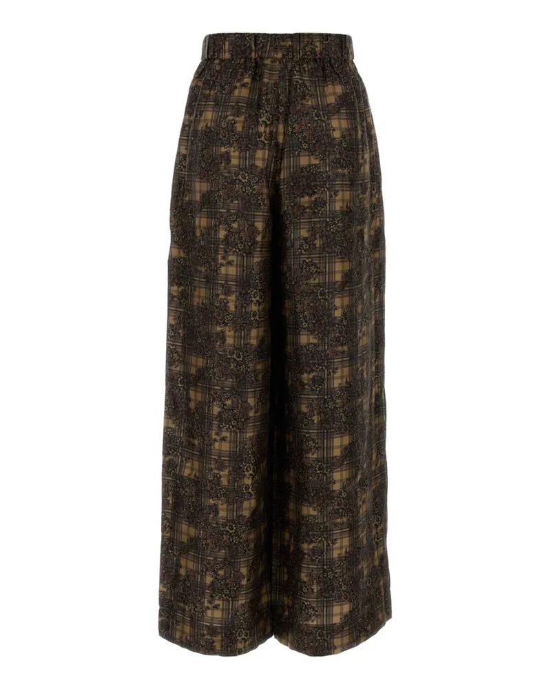 Ganni Silk Trousers — Brown Brown