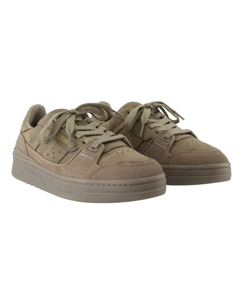 Axel Arigato Men's Clay Sneakers -  Leather Dark Beige Calfskin Shoes Beige