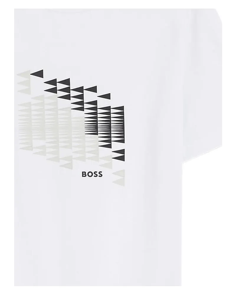HUGO BOSS Graphic Logo Print T-Shirt — White White