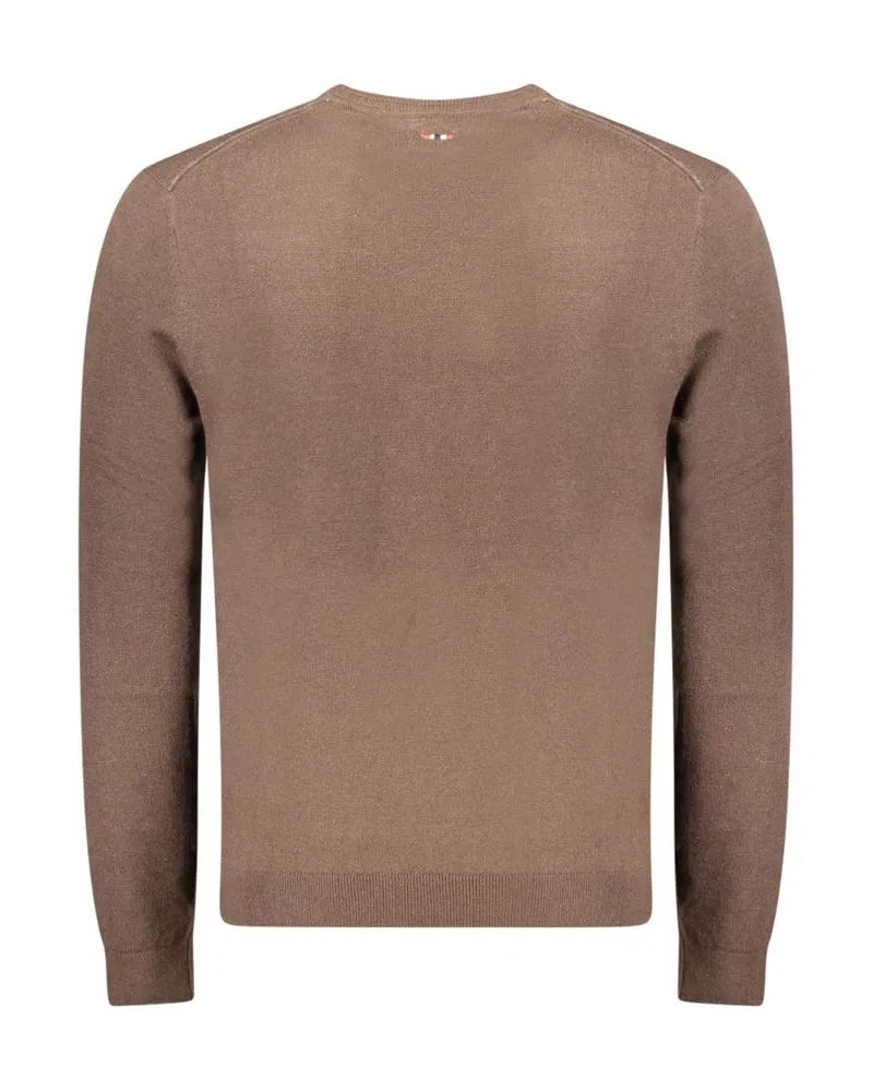 Napapijri Merino Wool Sweater — Brown Brown