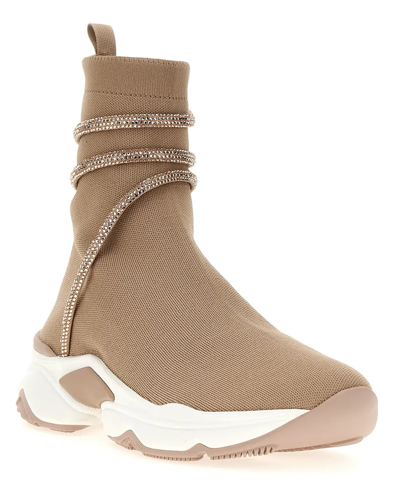 René Caovilla Cleo Running Sneaker — Taupe Beige