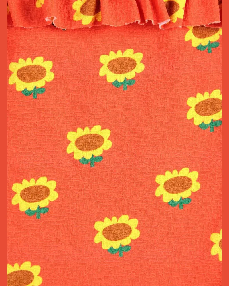 BOBO CHOSES Sunflower Print Swimsuit — Red Red