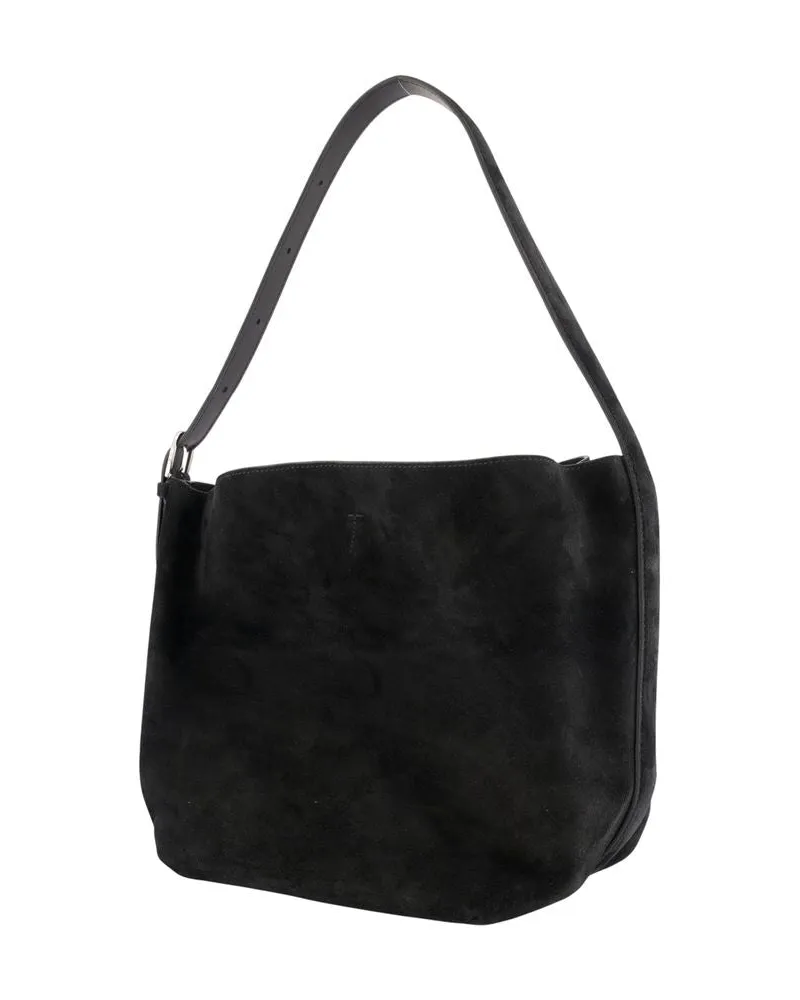 Totême Belted Shopper Shoulder Bag — Black Black