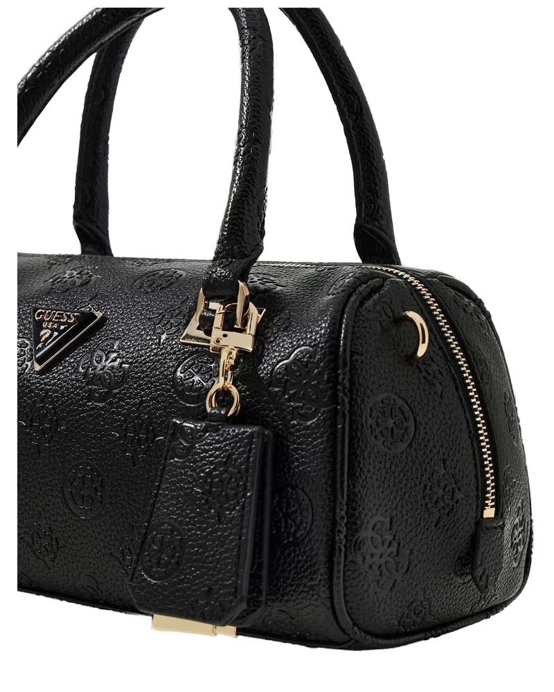Guess Women's Satchel Bag Black Logo Polyurethane - Satchel-Bags Black