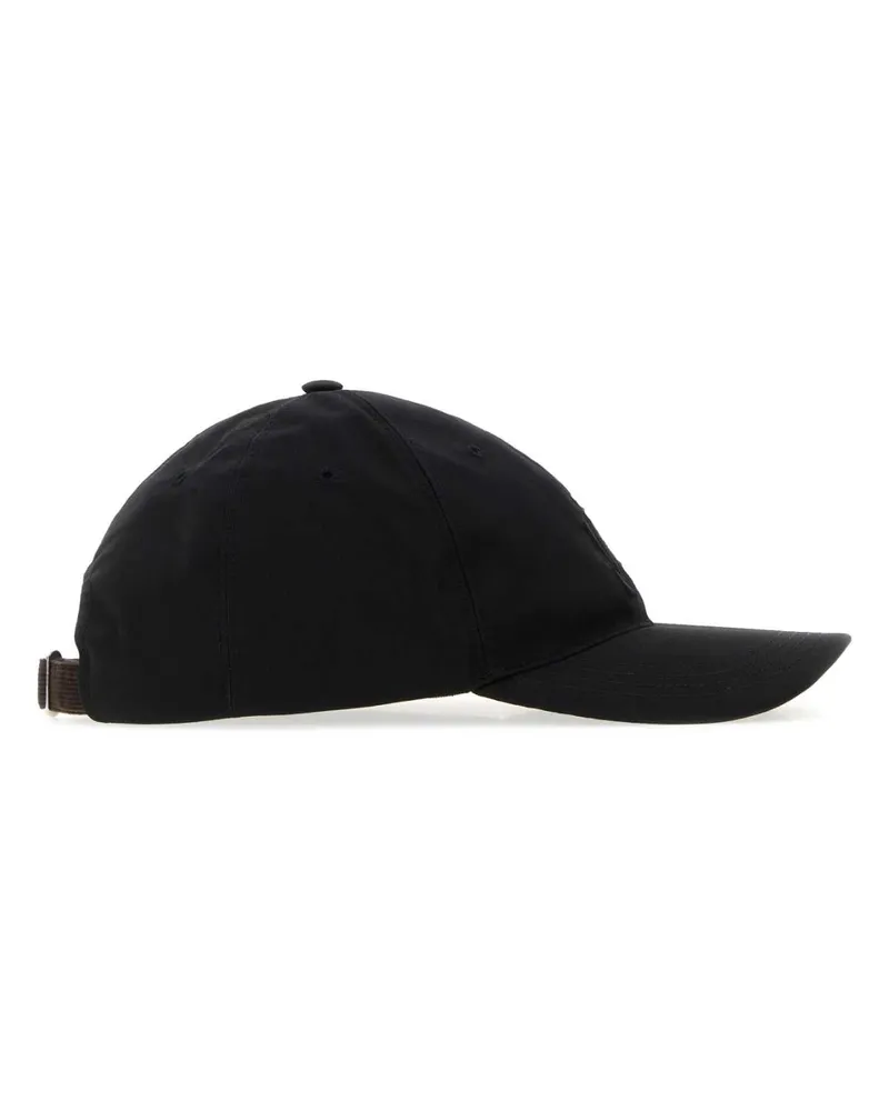 J.W.Anderson Men's Black Gabardine Baseball Cap Cappelli Hat Black