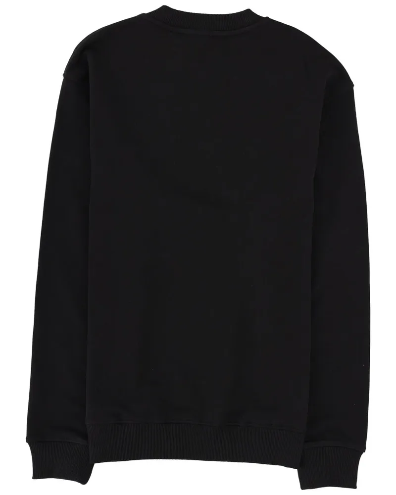 Versace Jeans Logo Cotton Sweatshirt — Black Black