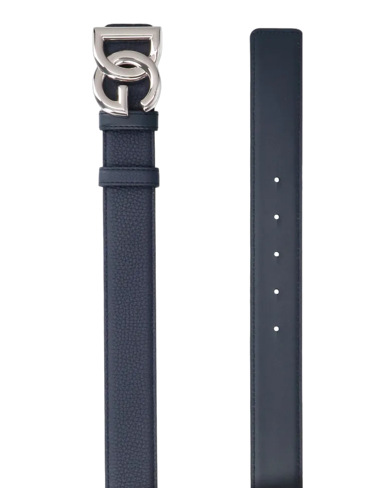 Dolce & Gabbana Men's Belts Blue Calf Leather Blue
