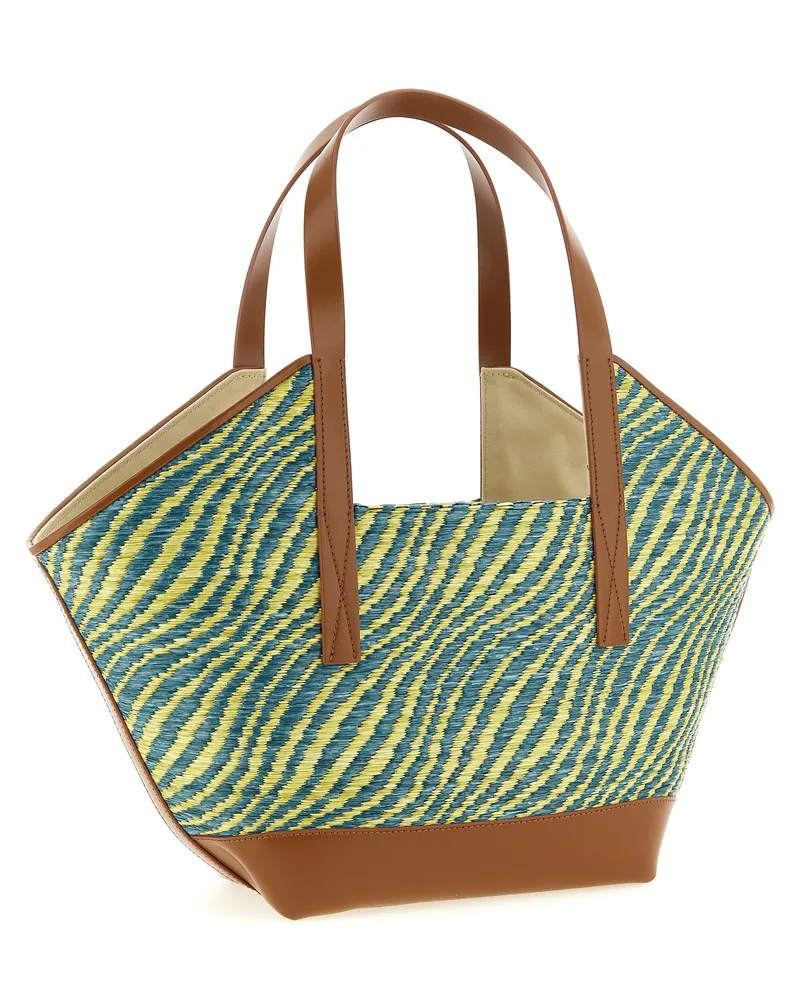 Marni Women's Bicolor Polyamide Tote Bag Green