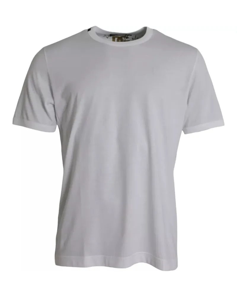 Dolce & Gabbana Cotton Round Neck T-Shirt — White White