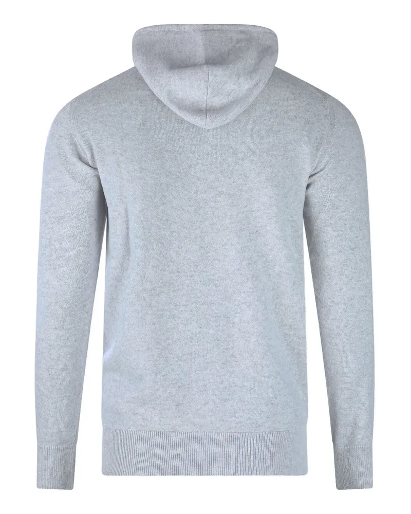 Eleventy Men's Hooded Sweater Full-Zip Cashmere Light Grey-Sand-White Sweatshirts Grey/sand/white Gray
