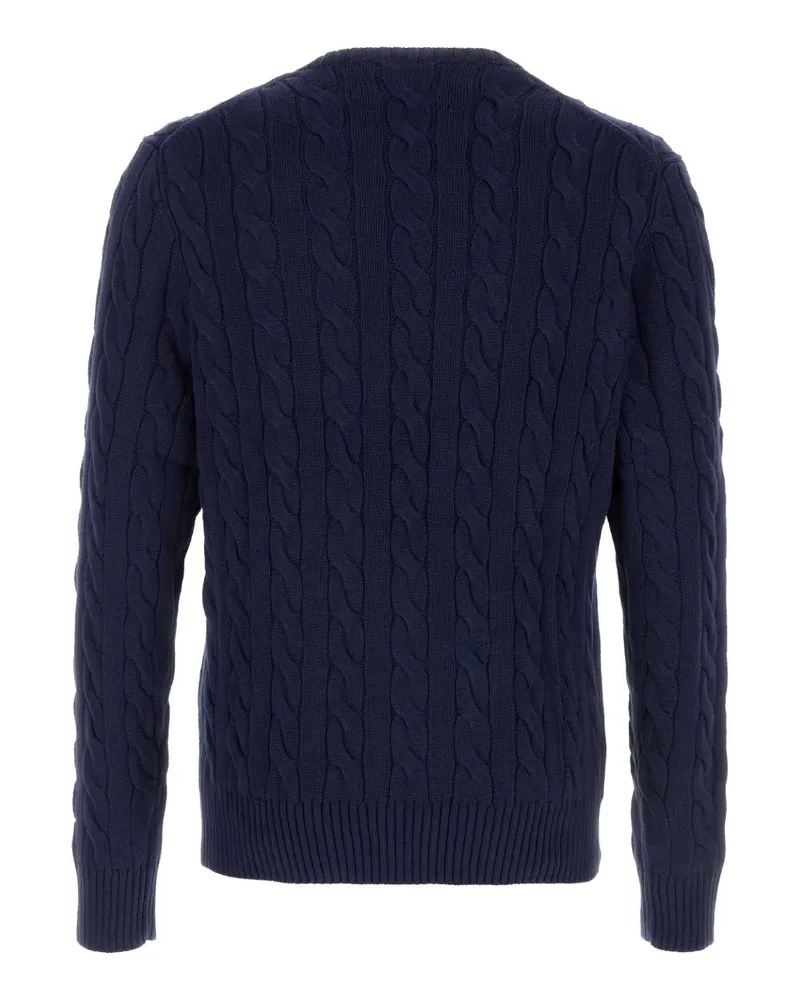 Ralph Lauren Men's Navy Blue Cotton Sweater Brightnavy Exterior: Maglieria Navy
