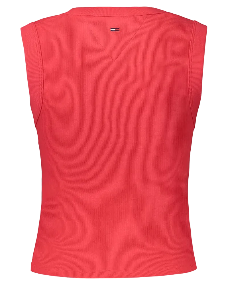 Tommy Hilfiger Logo-Embroidered Tank Top — Red Red