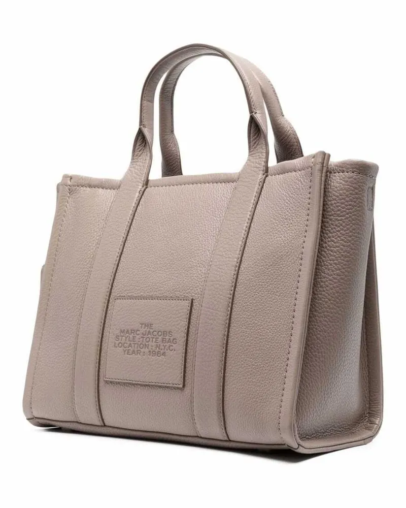 Marc Jacobs Women's Tote Bag Medium Hammered Leather Beige Cow Handbags Hand Beige